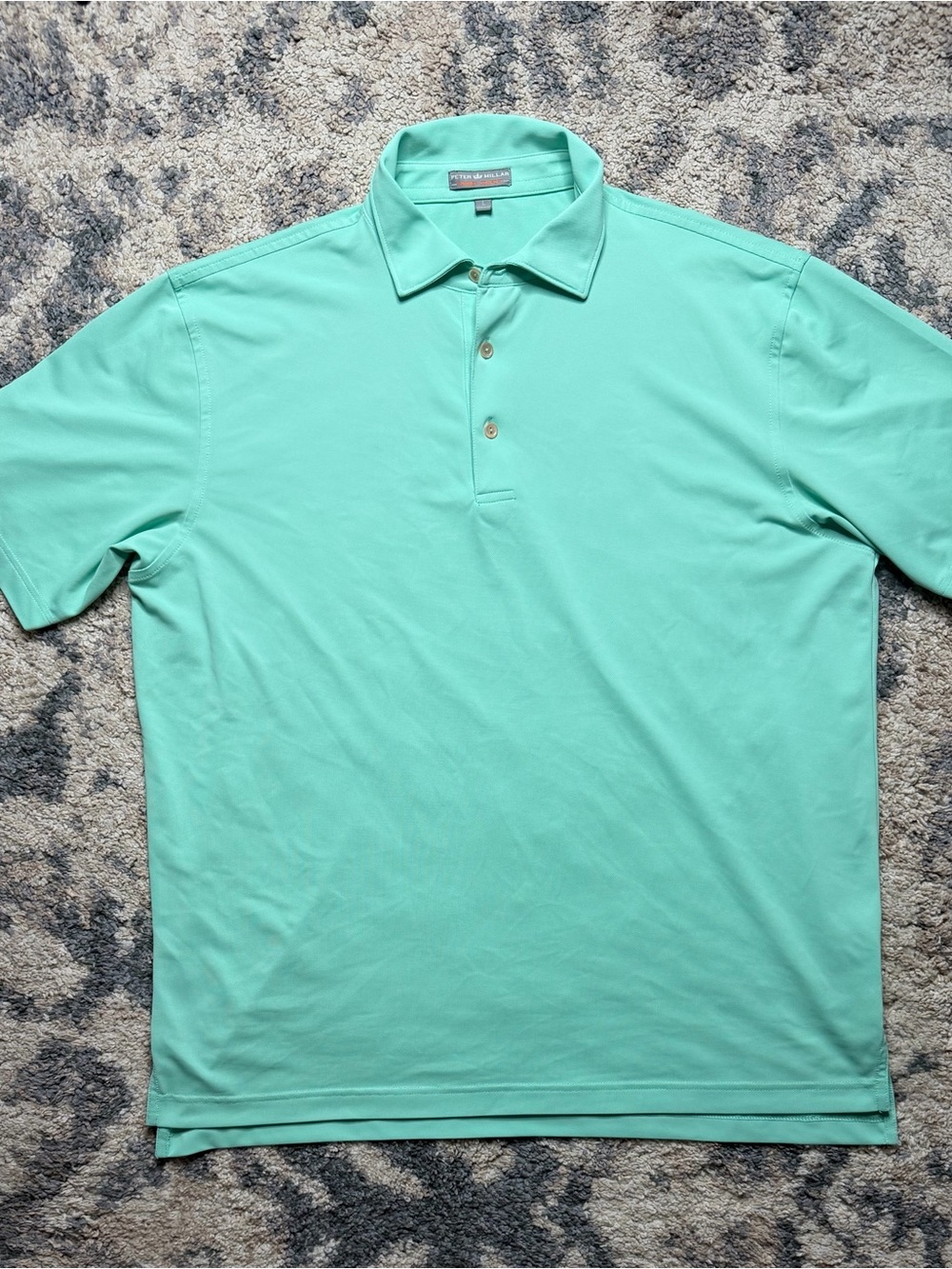 Peter Millar Aqua Green Short-Sleeve Performance Polo